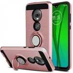 For Motorola Moto G7/G7 Plus Shockproof Rugged Case With Ring Stand Holder Cover