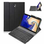 For Samsung Galaxy Tab S5e 10.5 SM-T720/T725 Detachable Bluetooth Keyboard Leather Case - Black