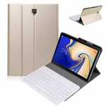 For Samsung Galaxy Tab S5e 10.5 SM-T720/T725 Detachable Bluetooth Keyboard Leather Case - Gold