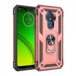 For Motorola Moto G7 Power Case Ring Holder Magnetic Stand Phone Cover - Rose Gold