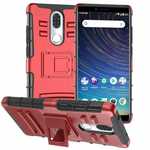 For Coolpad Legacy Case Rugged Armor Hybrid Shockproof Kickstand Phone Cover - Red