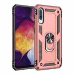 For Samsung Galaxy A50 Case Shockproof Hybrid Armor Ring Holder Stand Cover - Rose Gold