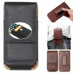 For Consumer Cellular Verve Connect Leather Case Belt Clip Pouch Vertical Wallet