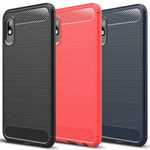 For Samsung Galaxy A11 A71 5G UW Note 20 Ultra A51 A21 Phone Case Shockproof Carbon Fiber TPU Cover
