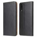 For Samsung Galaxy A70 Stand Flip Leather Case - Black