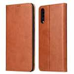For Samsung Galaxy A70 Stand Flip Leather Case - Brown