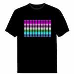 High Brightness Light-Up Sound Activated Disco Party LED Light Equalizer Music T-shirt