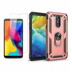 For LG Stylo 6 5 / 5 Plus Phone Case Shockproof Hybrid Cover With Screen Protector - Rose Gold