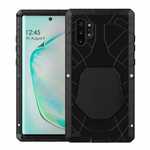 For Samsung Galaxy Note 10+ Plus Powerful Metal Aluminum Armor Silicone Case - Black