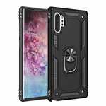 For Samsung Galaxy Note10 ShockProof Armor Magnetic Stand Case Cover - Black