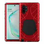 For Samsung Galaxy Note 10+ Plus Powerful Metal Aluminum Armor Silicone Case - Red