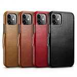 For iPhone 11 Pro ICARER 100% Genuine Real Leather Wallet Flip Cover Case