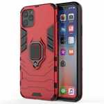 For iPhone 11 Pro Max Cover Magnetic 360 Ring Holder Stand Case - Red