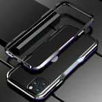 For iphone 11 Pro Max Metal Bumper Aluminum Hard Case Cover - Black&Purple