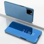 For iPhone 11 Pro Max Mirror Smart Case Clear View Stand Flip Cover - Blue