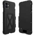 For iPhone 11 Pro Max Stainless Steel Aluminum Metal Flip Case Cover - Black
