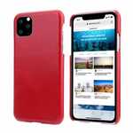 Matte Genuine Leather Back Case Cover for iPhone 11 Pro Max - Red