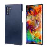 Matte Genuine Leather Back Case Cover for Samsung Galaxy Note 10+ / 10 - Navy Blue