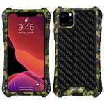 R-JUST Aluminum Metal Carbon Fiber Shockproof Case for iPhone 11 Pro - Camouflage