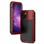 Waterproof Shockproof Aluminum Gorilla Glass Metal Case For iPhone 11 Pro Max - Red