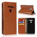 For LG V50 Case Genuine Leather Wallet Card Holder Stand Cover