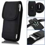 For LG V50S Canvas Belt Loop Cell Phone Case with Metal Clip