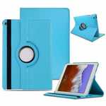 Leather Case For Apple iPad 7th 8th Generation 360 Rotating Smart Cover - Light Blue