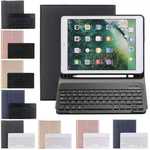 For iPad 7th 8th 9th Gen 10.2 Bluetooth Keyboard Leather Smart Case Cover w/Pencil Holder