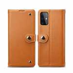 100% Genuine Real Cowhide Leather Wallet Card Case Cover For Samsung Galaxy S20 Ultra Plus - Brown