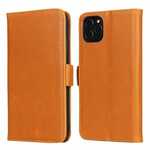 For iPhone 11 Pro - Genuine Leather Wallet Card Case Cover Stand - Light Brown