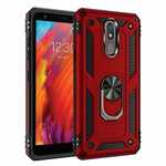For LG K30 2019 Shockproof Ring Holder Stand Armor Case Cover  - Red