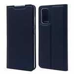 For Samsung Galaxy S20 - Leather Magnetic Case Wallet Flip Cover - Navy Blue