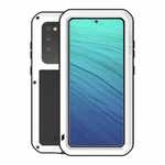 For Samsung Galaxy S20 - LOVEMEI Gorilla Glass Aluminum Metal Case Cover - White