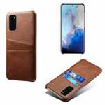 For Samsung Galaxy S20 Ultra Plus Leather Wallet Cover Card Slot Case - Brown