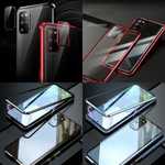 For Samsung Galaxy S20 Ultra S20+ Tempered Glass Back Magnetic Cover Phone Case