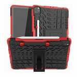 For Apple iPad Pro 11 2020 Hybrid Rugged Hard Rubber PC Stand Case Cover - Red