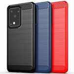 For Samsung Galaxy S20 FE A12 5G Case Shockproof Carbon Fiber Back Cover