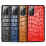 For Samsung Galaxy Note 20 S20 Plus Ultra 5G Case Genuine Crocodile Leather Back Cover