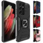 For Samsung Galaxy S21/ S21 Plus / S21 Ultra 5G Case Shockproof Ring Stand Cover