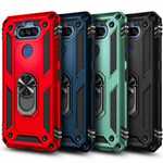 For Tracfone LG K31 Rebel Phone Case Heavy Duty Armor Shockproof Ring Holder Kickstand Cover