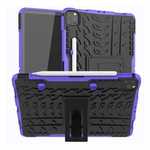For iPad Pro 11 Case 2021 Shockproof Hybrid Rugged Rubber PC Stand Cover - Purple