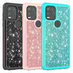 For Motorola Moto G Stylus 5G Case Glitter Bling Hybrid Shockproof Phone Cover