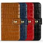 Crocodile Genuine Leather Case for iPhone 13 Pro Max Mini Flip Wallet Stand Cover