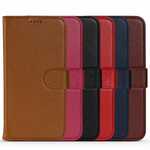 For iPhone 14 13 Pro Max Genuine Leather Case Flip Wallet Stand Cover
