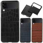 For Samsung Galaxy Z Flip3 5G Case Crocodile Leather Hard Cover