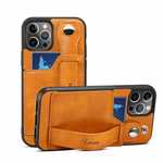 For iPhone 14 13 12 Pro Max Wallet Case Kickstand Card Holder Cover with Strap