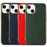 For iPhone 14 13 Pro Max Case Genuine Real Cowhide Leather Back Cover