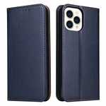 Luxury PU Leather Magnetic Flip Wallet Card Case For iPhone 13 Pro Max Mini - Navy Blue