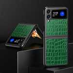 Alligator Texture Leather Protective Cover for Samsung Galaxy Z Flip 3 Green