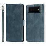 For Google Pixel 6/6 Pro Case Retro Flip Wallet Leather Card Slot Cover Navy Blue